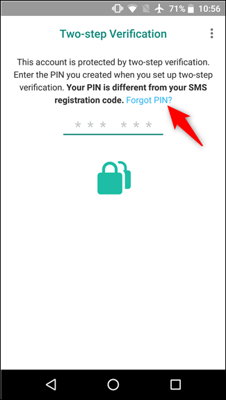 忘记 WhatsApp PIN 码怎么办? 页面展示图